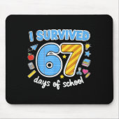 I Survived 67 Days Of School Funny Meme Teacher St マウスパッド (正面)