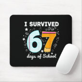 I Survived 67 Days Of School Funny Meme Teacher St マウスパッド (マウス)