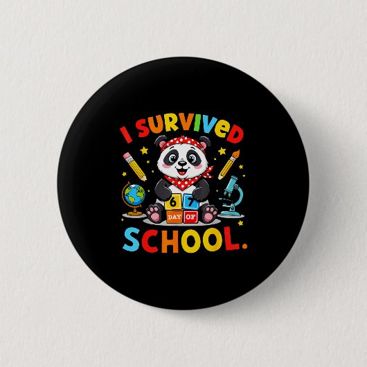 I Survived 67 Days Of School Funny Meme Teacher St 缶バッジ (正面)