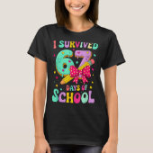 I Survived 67 Days Of School Funny Meme Teacher St Tシャツ (正面)