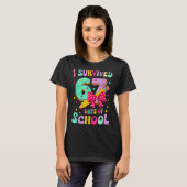 I Survived 67 Days Of School Funny Meme Teacher St Tシャツ (正面フル)