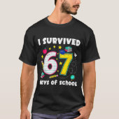 I Survived 67 Days Of School Funny Meme Teacher St Tシャツ (正面)