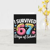 I Survived 67 Days Of School Funny Six Seven 6 7 M カード (黄色い花)