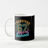 I Survived 67 Days Of School Funny Six Seven 6 7 M コーヒーマグカップ (左)