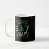I Survived 67 Days Of School Funny Six Seven Meme  コーヒーマグカップ (左)