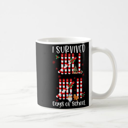 I Survived 67 Days Of School Funny Six Seven Xmas コーヒーマグカップ (右)