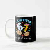I Survived 67 Days Of School Funny Student Style コーヒーマグカップ (左)