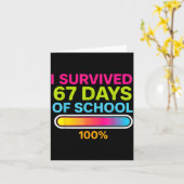 I Survived 67 Days Of School Gamer School Meme Boy カード (黄色い花)