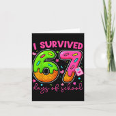 I Survived 67 Days Of School Ice Cream Drip Boy Gi カード (正面)