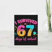 I Survived 67 Days Of School Ice Cream Drip Six Se カード (正面)