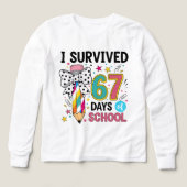 i survived 67 days of school shirt (デザイン正面)