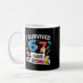 I Survived 67 Days Of School Six Seven 6 7  コーヒーマグカップ (左)