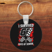 I Survived 67 Days Of School Six Seven Meme Racing キーホルダー (正面)