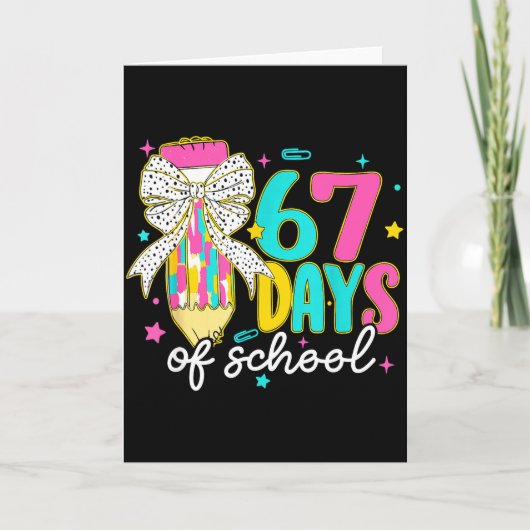 I Survived 67 Days Of School Six Seven Meme Teache カード (正面)
