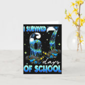 I Survived 67 Days Of School Soccer Boys Kids Six カード (黄色い花)