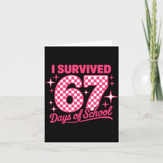 I Survived 67 Days Of School Students Teachers 100 カード (正面)