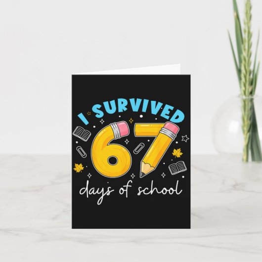 I Survived 67 Days Of School Students Teachers 100 カード (正面)