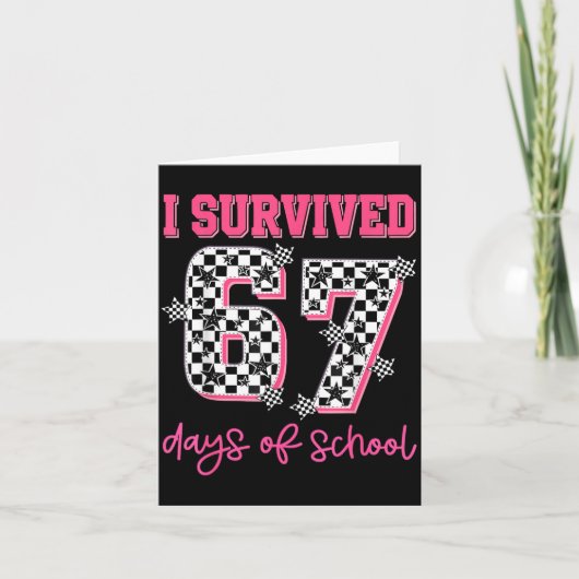 I Survived 67 Days Of School Students Teachers 100 カード (正面)