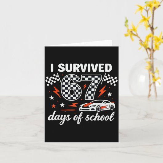 I Survived 67 Days Of School Students Teachers 100 カード (黄色い花)
