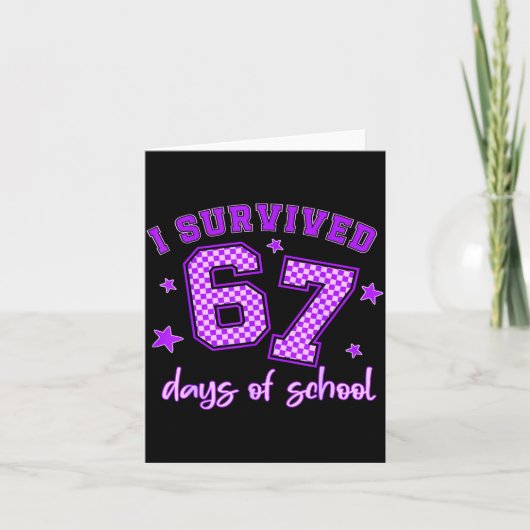 I Survived 67 Days Of School Students Teachers 100 カード (正面)