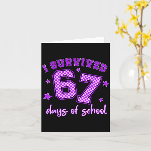 I Survived 67 Days Of School Students Teachers 100 カード (黄色い花)