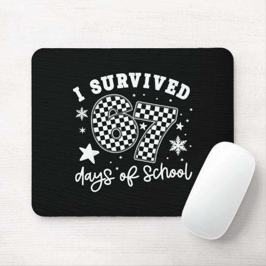 I Survived 67 Days Of School Students Teachers 100 マウスパッド (マウス)