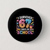I Survived 67 Days Of School Teacher Student Ice C 缶バッジ (正面)