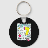 I Survived 67 Days Of School Teacher Student Six S キーホルダー (正面)