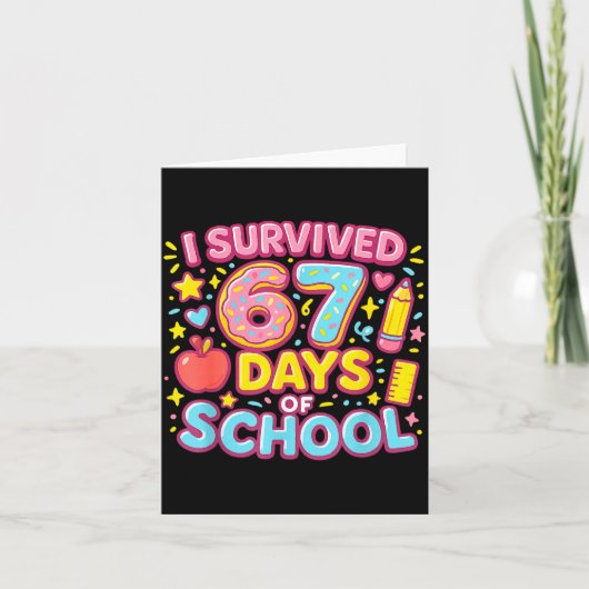 I Survived 67 Days Of School Teachers Students  カード (正面)