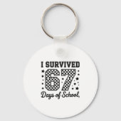 I Survived 67 Days Of School Teachers Students  キーホルダー (正面)