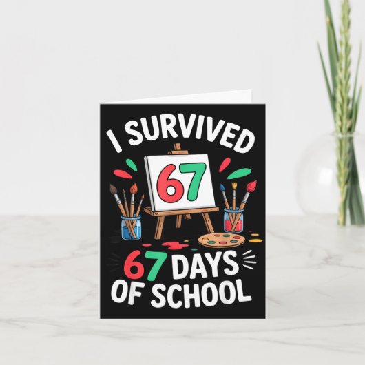 I Survived 67 Days Of School - Teachers Students M カード (正面)