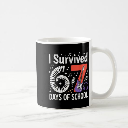 I Survived 67 Days Of School - Teachers Students M コーヒーマグカップ (右)
