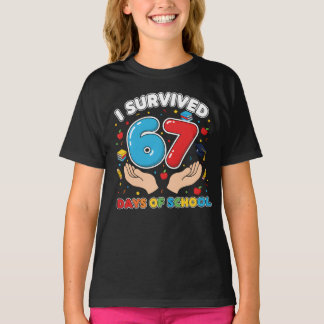I Survived 67 Days of School Teachers Students T-S Tシャツ