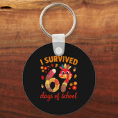 I Survived 67 Days Of School Turkey Thanksgiving T キーホルダー (正面)