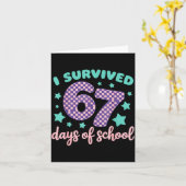 I Survived 67 Days Of School Varwave 6-7 カード (黄色い花)