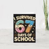 I Survived 67 Days Of School With A Funny Ice Crea カード (正面)
