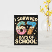I Survived 67 Days Of School With A Funny Ice Crea カード (黄色い花)