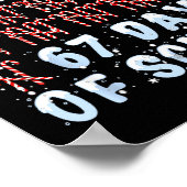 I Survived 67 Days Of School Xmas Candy Cane Tally ポスター (角)