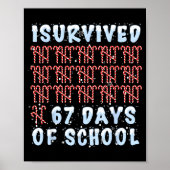 I Survived 67 Days Of School Xmas Candy Cane Tally ポスター (正面)