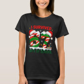 I Survived 67 Days School Christmas Meme 100th Day Tシャツ (正面)