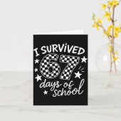 I Survived 67 Six Seven Days Of School Checkered B カード (黄色い花)
