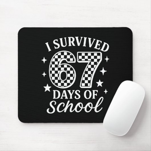 I Survived 67 Six Seven Days Of School Checkered B マウスパッド (マウス)