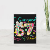 I Survived 67 Six Seven Days Of School Meme Teache カード (正面)