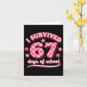 I Survived 67 Six Seven Days Of School Teachers St カード (黄色い花)