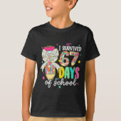 I Survived 67 Six Seven Days School Meme 100th Day Tシャツ (正面)
