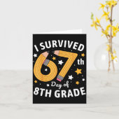 I Survived 67th Day Of 8th Grade 67 Days Of School カード (黄色い花)