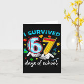 I Survived 67th Day Of School Six Seven Kids  カード (黄色い花)
