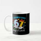 I Survived 67th Day Of School Six Seven Kids コーヒーマグカップ (左)