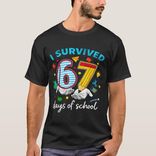 I Survived 67th Day Of School Six Seven Kids  Tシャツ (正面)