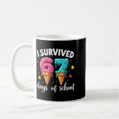 I Survived 67th Days School Drip Ice Cream Funny 6 コーヒーマグカップ (左)